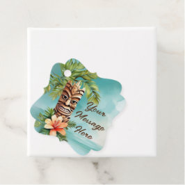 Tropische Tiki Party Bedankjes Labels