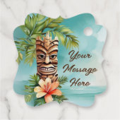 Tropische Tiki Party Bedankjes Labels (Achterkant)