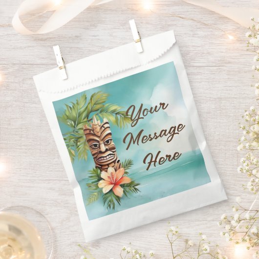 Tropische Tiki Party Bedankzakje (Geknipt)