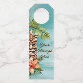 Tropische Tiki Party Flessenhanger (Achterkant)