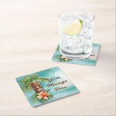 Tropische Tiki Party Kartonnen Onderzetters (Insitu)