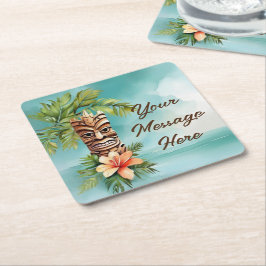 Tropische Tiki Party Kartonnen Onderzetters