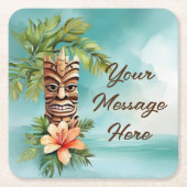 Tropische Tiki Party Kartonnen Onderzetters (Voorkant)