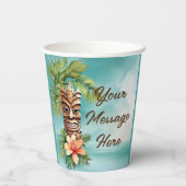 Tropische Tiki Party Papieren Bekers (Achterkant)