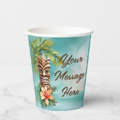Tropische Tiki Party Papieren Bekers (Voorkant)
