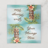 Tropische Tiki Party Plaatskaartje (Buitenkant ongevouwen)