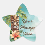 Tropische Tiki Party Ster Sticker (Voorkant)