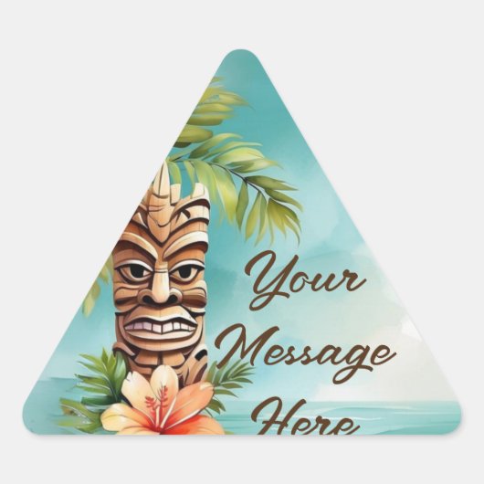 Tropische Tiki Party Sticker (Voorkant)