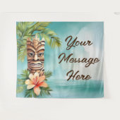 Tropische Tiki Party Wandkleed (Voorkant (horizontaal))