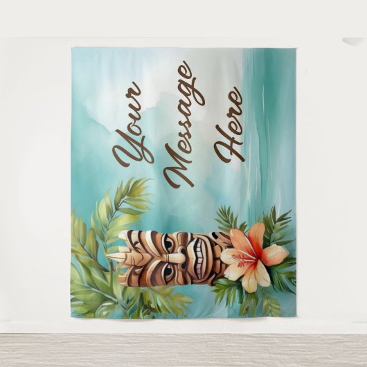 Tropische Tiki Party Wandkleed (Voorkant)