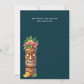 Tropische Tiki Party Wedding Luau Vrijgezellenfees Kaart (Achterkant)