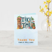 Tropische Tiki Party Wedding Luau Vrijgezellenfees Kaart (Gele Bloem)