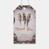 Tropische Tiki Vogelparrots & Leaves Favor Cadeaulabel (Voorkant)