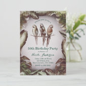 Tropische Tiki Vogelpartij Kaart (Staand voorkant)