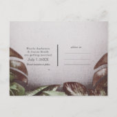 Tropische Tiki Vogels Papegaaien Bewaar de Datum Aankondigingskaart (Achterkant)