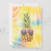 Tropische tinteling Baby shower van wollen ananas Kaart (Achterkant)