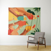 Tropische toast aan de aanstaande bruid wandkleed (In Situ (horizontaal))