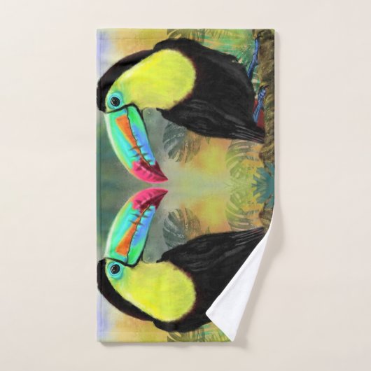 Tropische Toco Toucan Bird Bath Towel Set Bad Handdoek (Handdoek)
