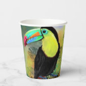 Tropische Toco Toucan Bird Paper Cups Papieren Bekers (Achterkant)