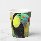 Tropische Toco Toucan Bird Paper Cups Papieren Bekers (Voorkant)