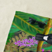 Tropische Toco Toucan Birds Beach Towel Strandlaken (In situ)