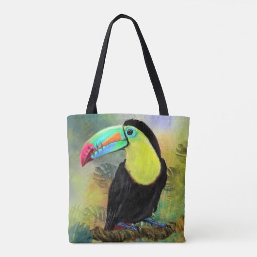 Tropische Toco Toucan Canvas tas (Achterkant)