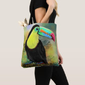 Tropische Toco Toucan Canvas tas (Dichtbij)