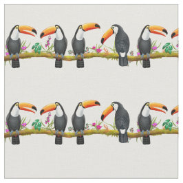 Tropische Toco Toucan Talk Fabric Stof
