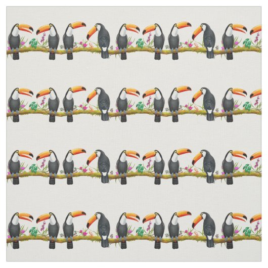 Tropische Toco Toucan Talk Fabric Stof (Swatch)