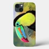 Tropische Toco Toucan Vogel iPhone Case (Achterkant)
