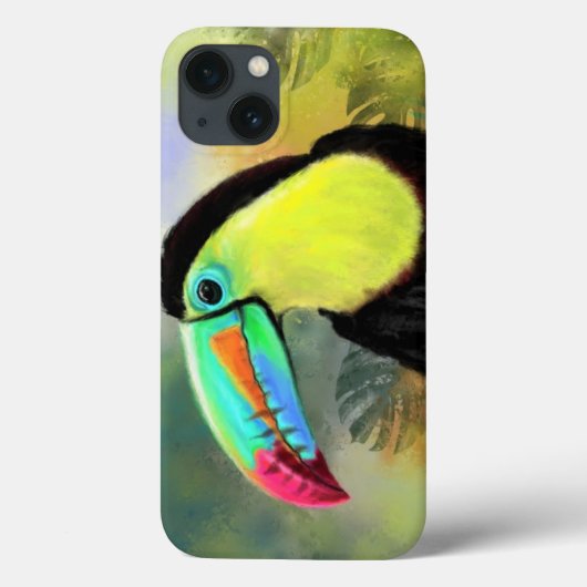 Tropische Toco Toucan Vogel iPhone Case (Achterkant)