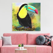 Tropische Toco Toucan Vogeldoek Print (Insitu (Woonkamer))