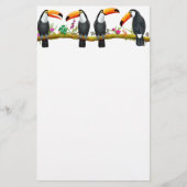 Tropische Toco Toucan vogelposter Briefpapier (Voorkant)