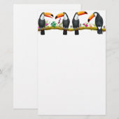 Tropische Toco Toucan vogelposter Briefpapier (Voorkant / Achterkant)