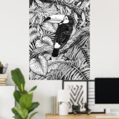 Tropische toekan tuin poster (Thuiskantoor)