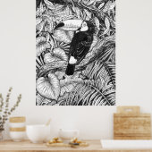 Tropische toekan tuin poster (Keuken)