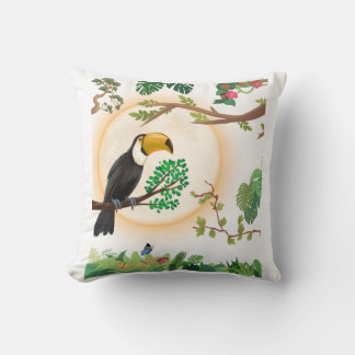 Tropische Toekan Vogel & Jungle Bladeren Esthetisc Kussen