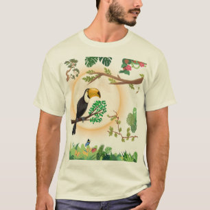 Tropische Toekan Vogel & Jungle Bladeren Esthetisc T-shirt