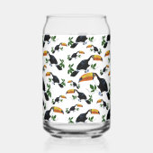 Tropische Toekans - Speelse Jungle Blikvorm Glas (Achterkant)