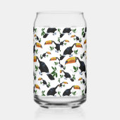 Tropische Toekans - Speelse Jungle Blikvorm Glas (Rechts)