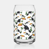 Tropische Toekans - Speelse Jungle Blikvorm Glas (Links)