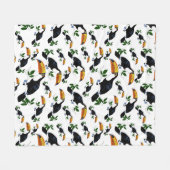 Tropische Toekans - Speelse Jungle Fleece Deken (Voorkant (Horizontaal))