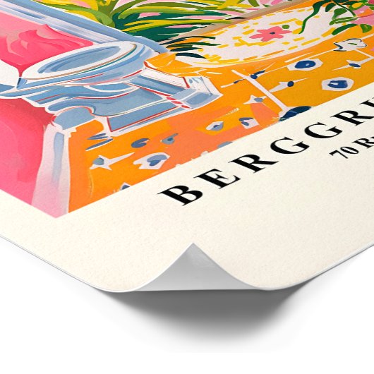 Tropische Toiletmuur Art, Funny Badkamer Poster, M Poster (Hoek)