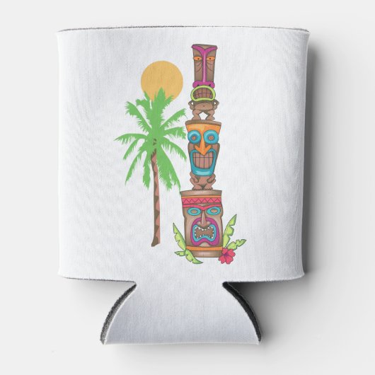 Tropische totemScene Blikjeskoeler (Voorkant)