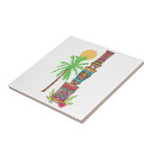 Tropische totemScene Tegeltje (Zijkant)