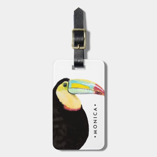 Tropische Toucan Bird Bagagelabel (Voorkant verticaal)