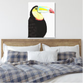 Tropische Toucan Bird Canvas Afdruk (Insitu (Slaapkamer))