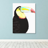 Tropische Toucan Bird Canvas Afdruk (Insitu (Houten vloer))