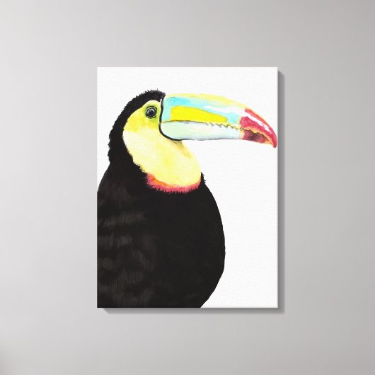Tropische Toucan Bird Canvas Afdruk (Voorkant)
