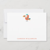 Tropische Toucan Bird Personalized Baby and Kinder Notitiekaartje (Voorkant)
